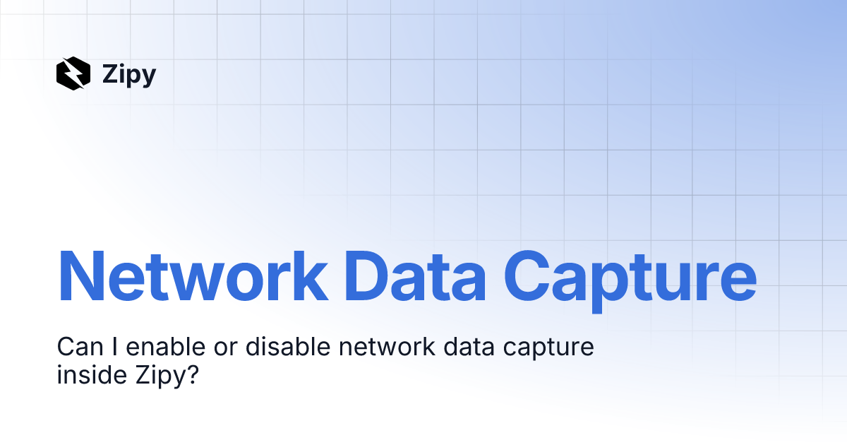 Network Data Capture | Zipy